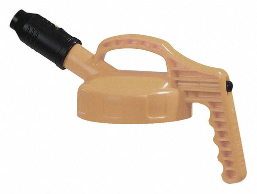 G3515 Stumpy Spout Lid Tan Plastic 8 1/4 in H