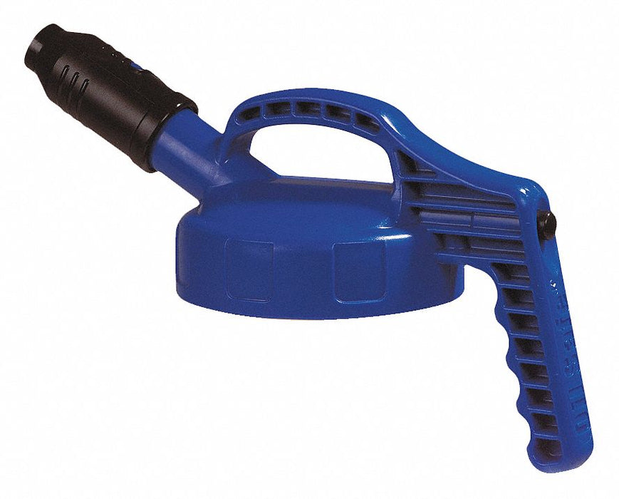 G3515 Stumpy Spout Lid Blue Plastic 8 1/4 in H