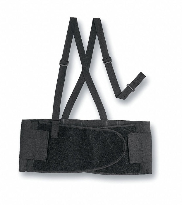 E0288 Back Support w/Suspenders Black M