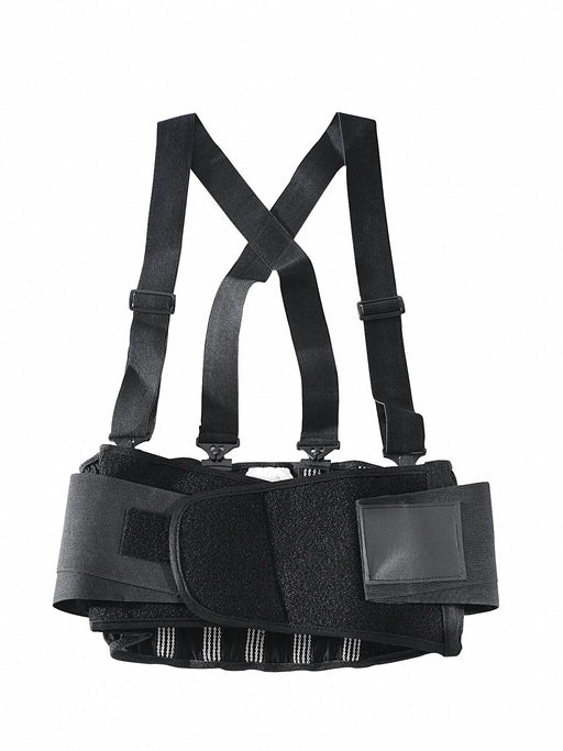 E0289 Back Support w/Suspenders Black M