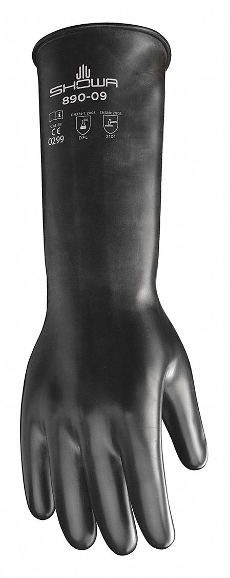 K2601 ChemResistantGloves Blk Beaded XL 10 PR