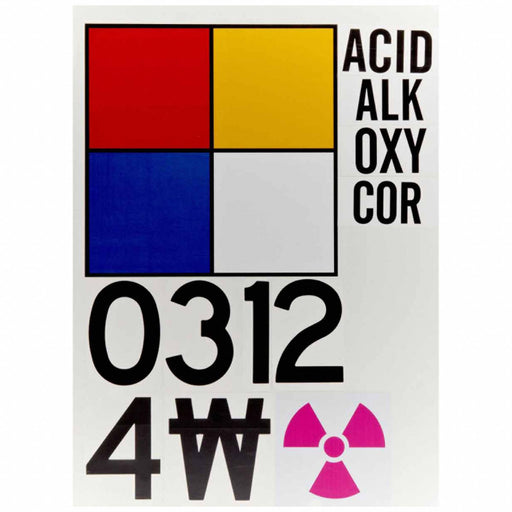 Placard Kit 15 in H 15 in W Vinyl