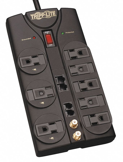 OutletStrip Black 9-9/16in 8Outlets