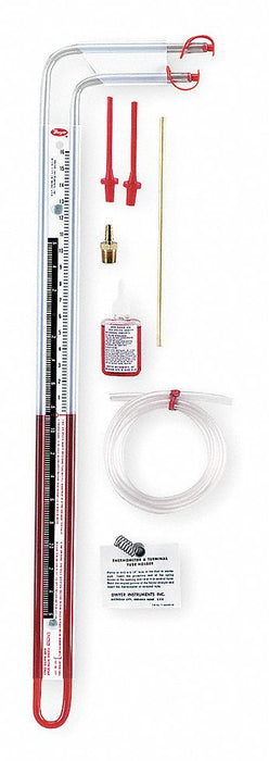 Manometer Inclined Tube 16 in wc Red