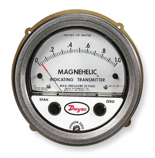 Diff Transmitter Dial 0 to 0.5 in wc