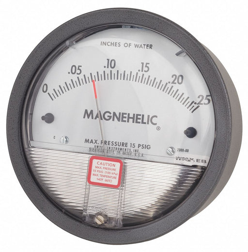 N0300 Pressure Gauge 0 to 0.25 In H2O