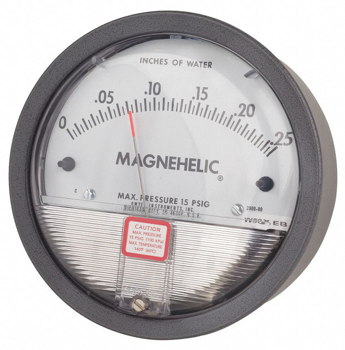 N0300 Pressure Gauge 0 to 0.25 In H2O