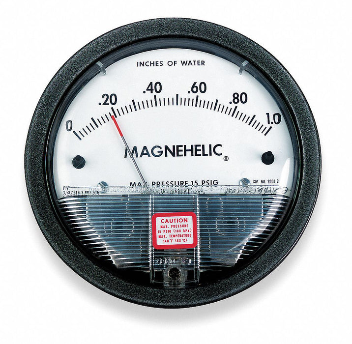 N0300 Pressure Gauge 0 to 30 In H2O