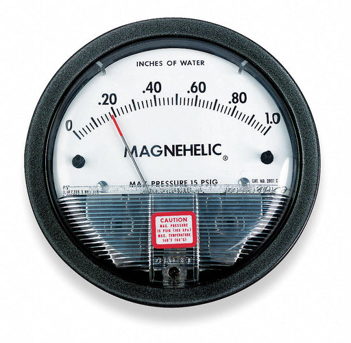 N0300 Pressure Gauge 0 to 50 In H2O