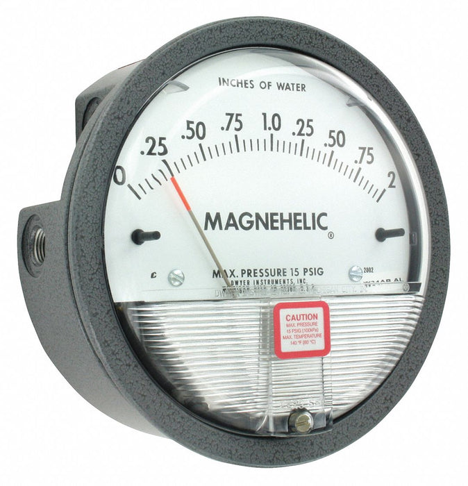 N0300 Pressure Gauge 0 to 2 In H2O