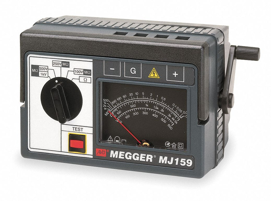 Megohmmeter 100/250/500/1000V DC Analog