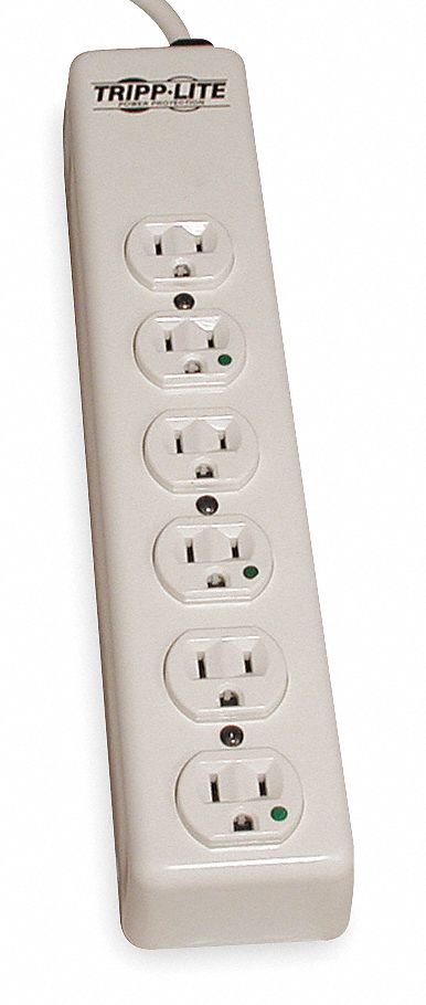 Outlet Strip 6 Outlet 15A 13-3/4 L Wht