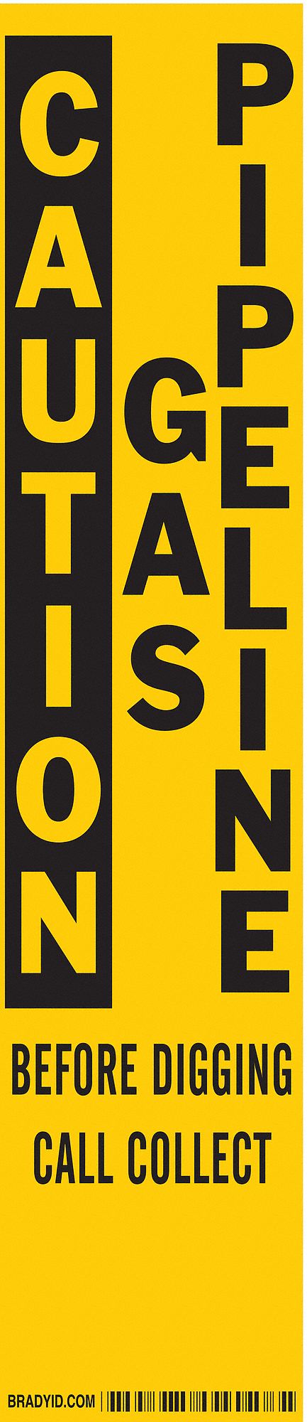 Label 14 in x 3 in Polyester