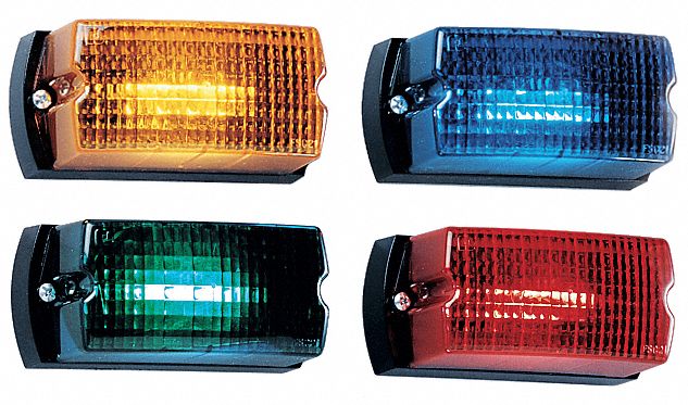 Warning Light LED White Surface Rect 5 L