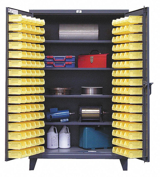 Bin Cabinet 78 x36 x24 Gray 96YlwBns