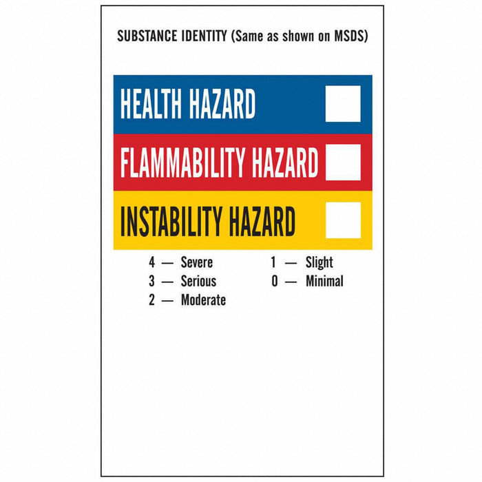 GHS Label 8 in H 3 in W Vinyl PK500