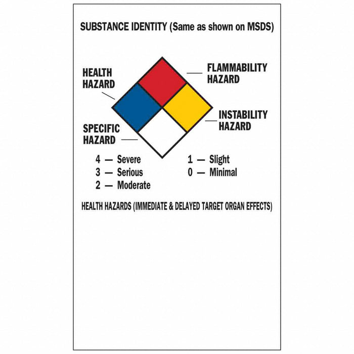 GHS Label 1 in H 1 in W Paper
