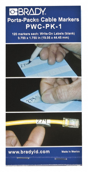 Wire Marker Book Write-On Self-Laminatng
