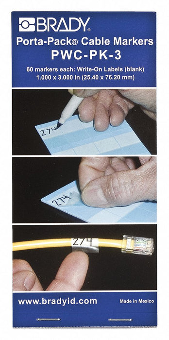 Wire Marker Book Write-On Self-Laminatng