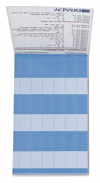 Wire Marker Book Write-On Self-Adhesive