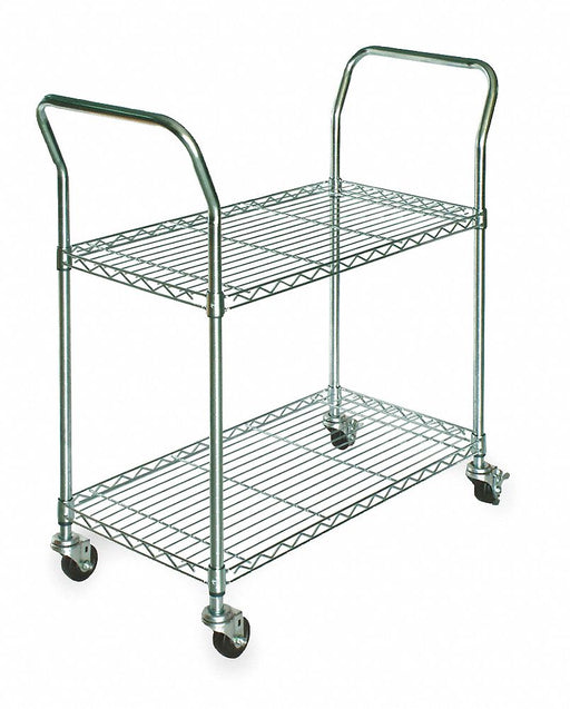 Wire Cart 2 Shelf 41x18x39 zinc In.
