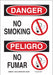 No Smoking Sign 14X10 R and BK/WHT