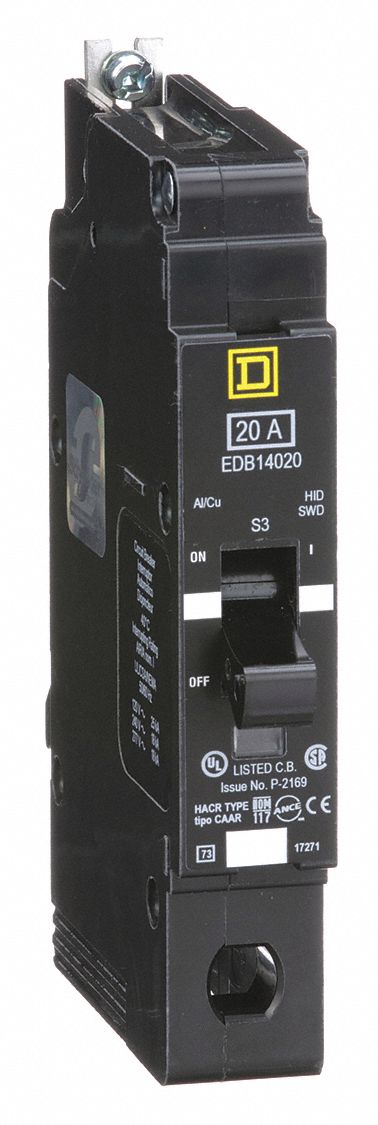 Circuit Breaker 20A Bolt On 277V 1P