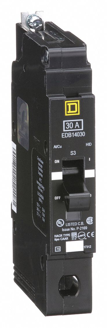 Circuit Breaker 30A Bolt On 277V 1P
