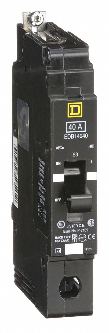 Circuit Breaker 40A Bolt On 277V 1P