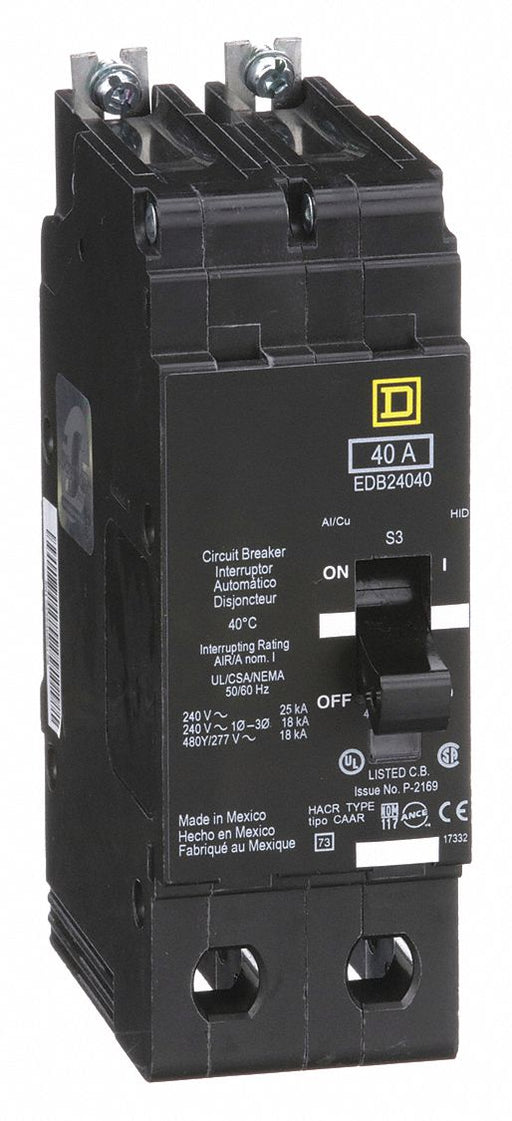 Circuit Breaker 40A Bolt On 277/480V 2P