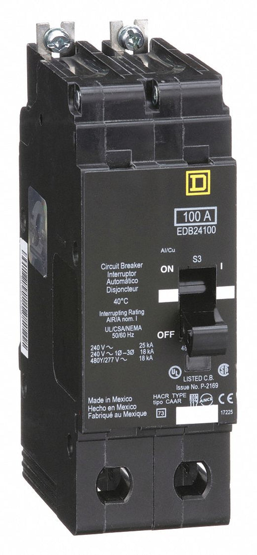 Circuit Breaker 100A Bolt On 277/480V 2P