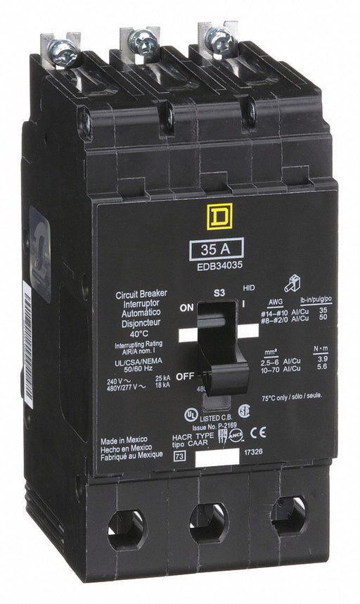 Circuit Breaker 35A Bolt On 277/480V 3P