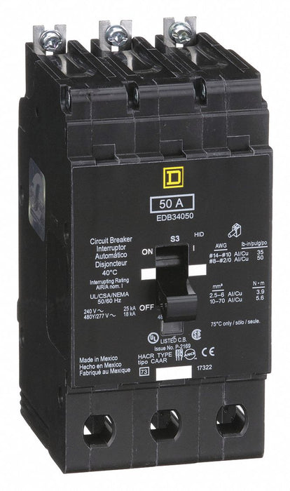 Circuit Breaker 50A Bolt On 277/480V 3P