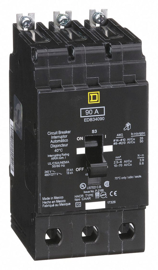 Circuit Breaker 90A Bolt On 277/480V 3P