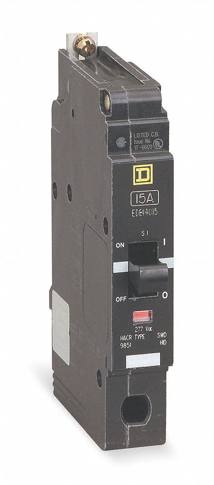 Circuit Breaker 15A Bolt On 277V 1P