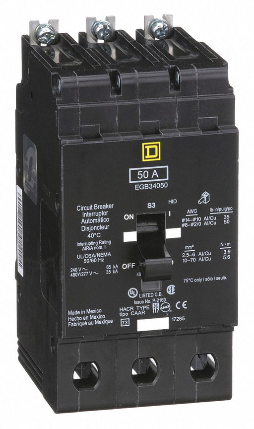 Circuit Breaker 50A Bolt On 277/480V 3P