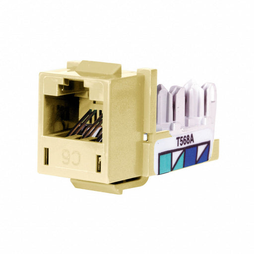M1021 Modular Jack 0.875 in H Ivory