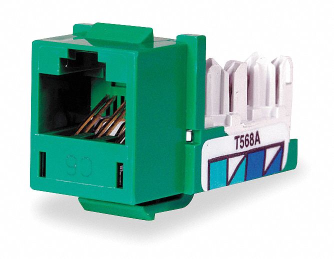 M1021 Modular Jack 0.875 in H Green