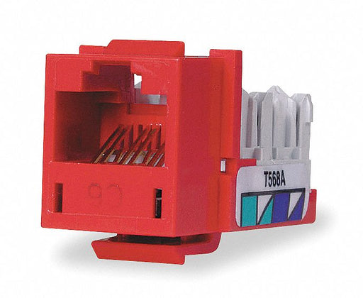 M1021 Modular Jack 0.875 in H Red