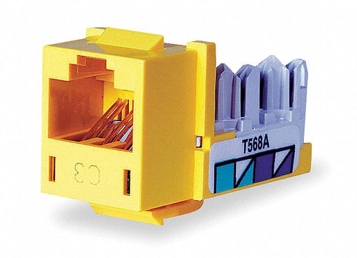 M1021 Modular Jack 0.875 in H Yellow