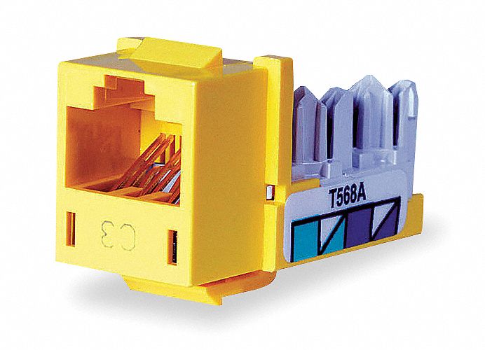 M1021 Modular Jack 0.875 in H Yellow