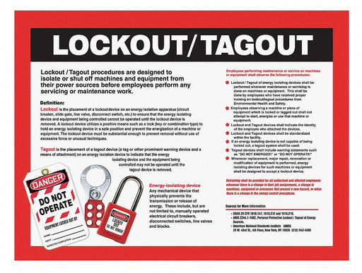 Safety Poster 17 in x 22 in Plastic