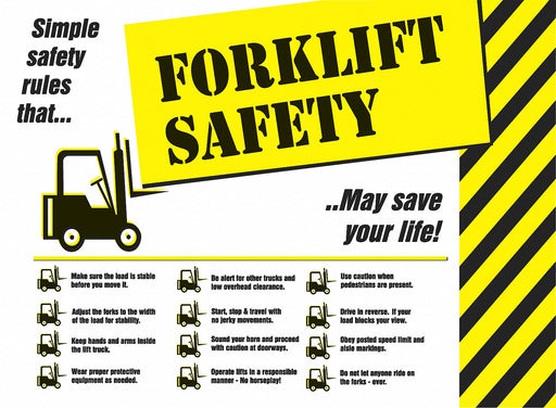 Safety Poster 17 in x 22 in Plastic
