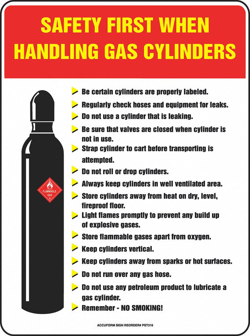 Safety Poster 22 in x 17 in Plastic