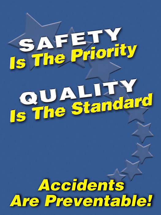 Safety Poster 22 in x 17 in Plastic