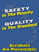 Safety Poster 22 in x 17 in Plastic
