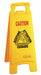 Floor Safety Sign Yellow HDPE 25 in H