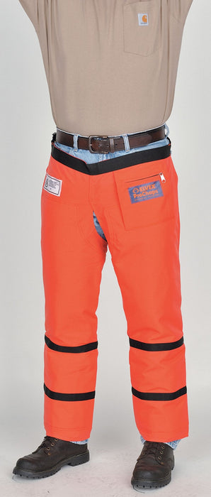 E6869 Chain Saw Chaps Orange 33 in L