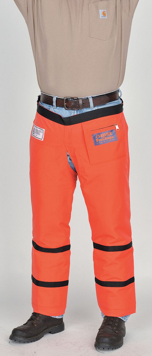 E6869 Chain Saw Chaps Orange 33 in L