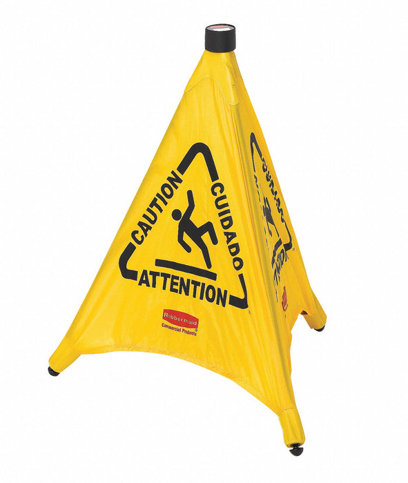 Pop Up Safety Cone Yellow 20 in H